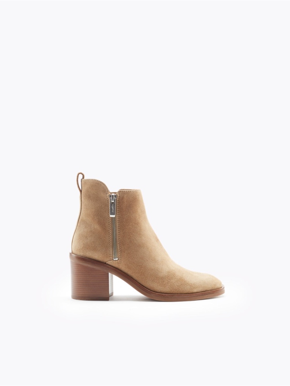 3.1 Phillip Lim Tan Suede Ankle Boot with Side Zip